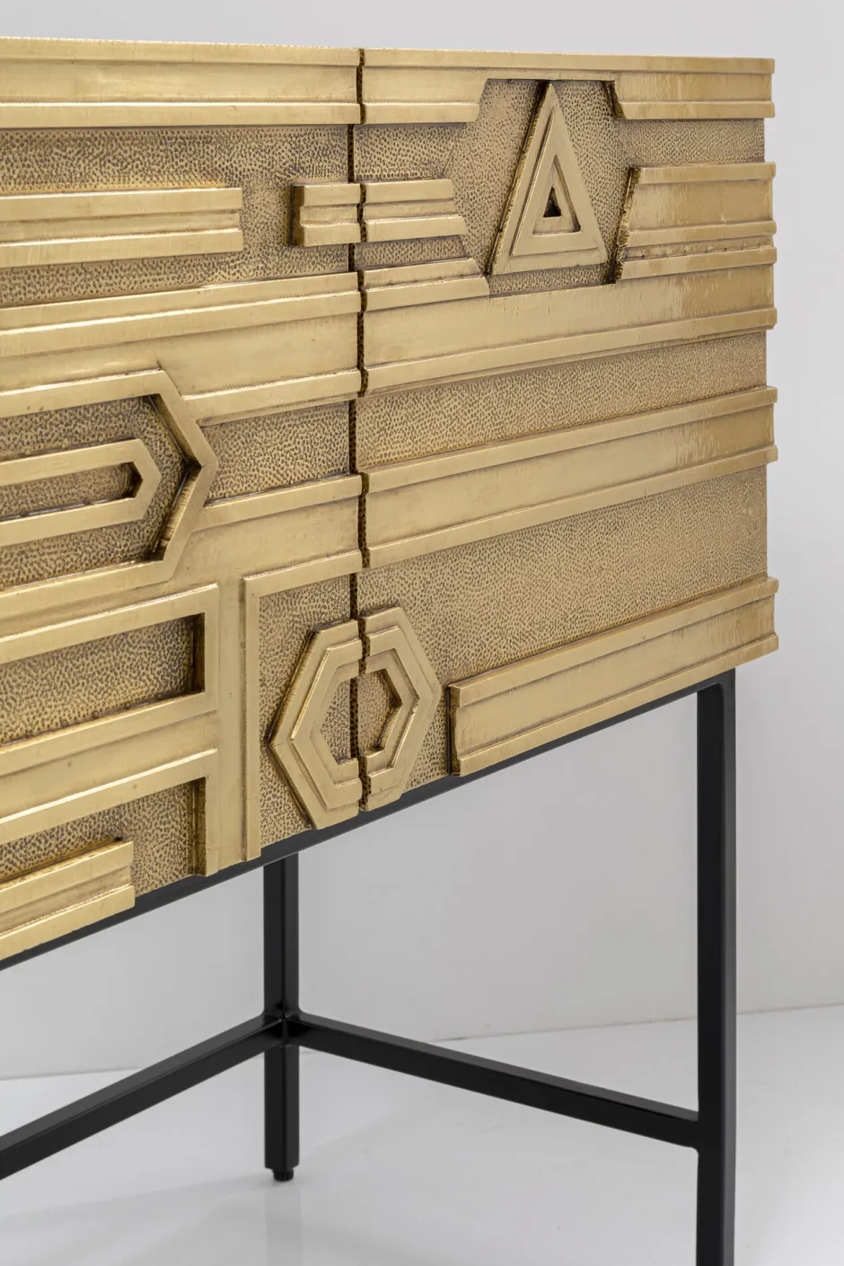Komoda 4-drzwiowa Złota Ręcznie Kuta Stal Mosiężna 183x86 Cm*KARE Design Sale