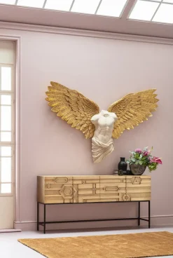 Komoda 4-drzwiowa Złota Ręcznie Kuta Stal Mosiężna 183x86 Cm*KARE Design Sale