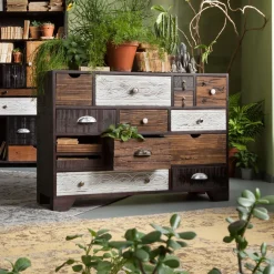 Komoda Finca 114x80 Cm Ciemnobrązowa Mango*KARE Design Best