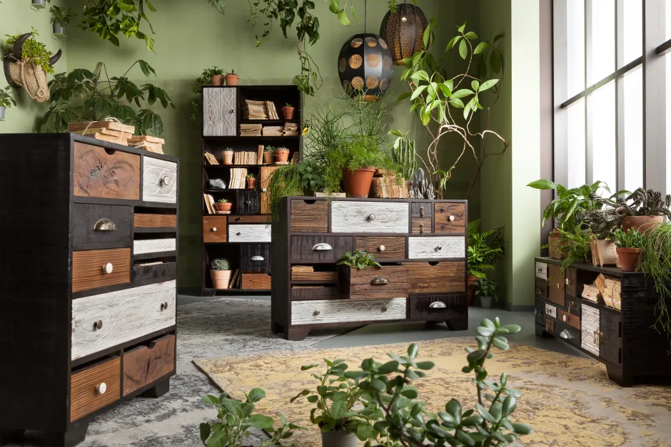 Komoda Finca 114x80 Cm Ciemnobrązowa Mango*KARE Design Best