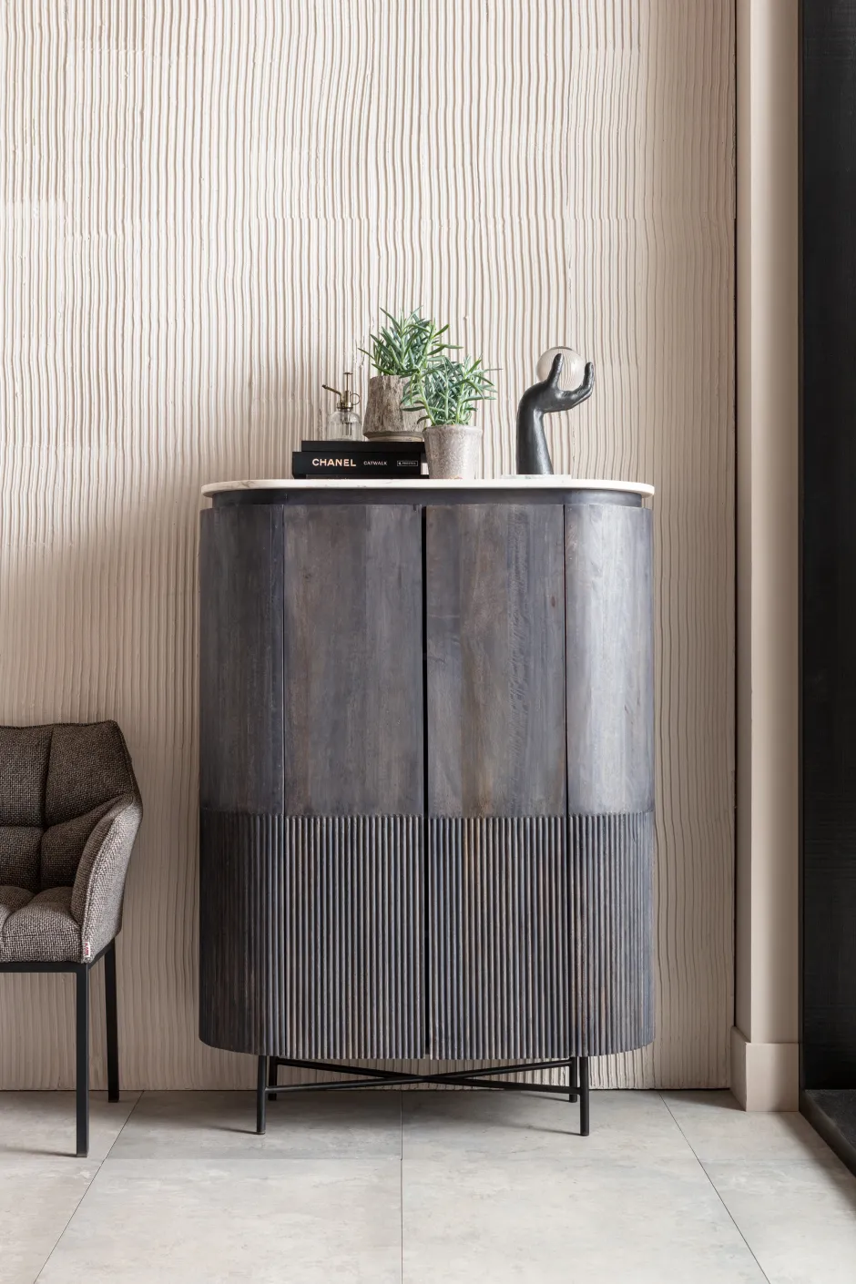 Komoda Glenn 100x138 Cm Ciemnoszara*KARE Design Online