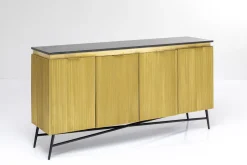 Komoda Goldie 160x86 Cm Drewno Mango Złota - Blat Zielony Marmur*KARE Design Sale