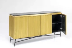 Komoda Goldie 160x86 Cm Drewno Mango Złota - Blat Zielony Marmur*KARE Design Sale