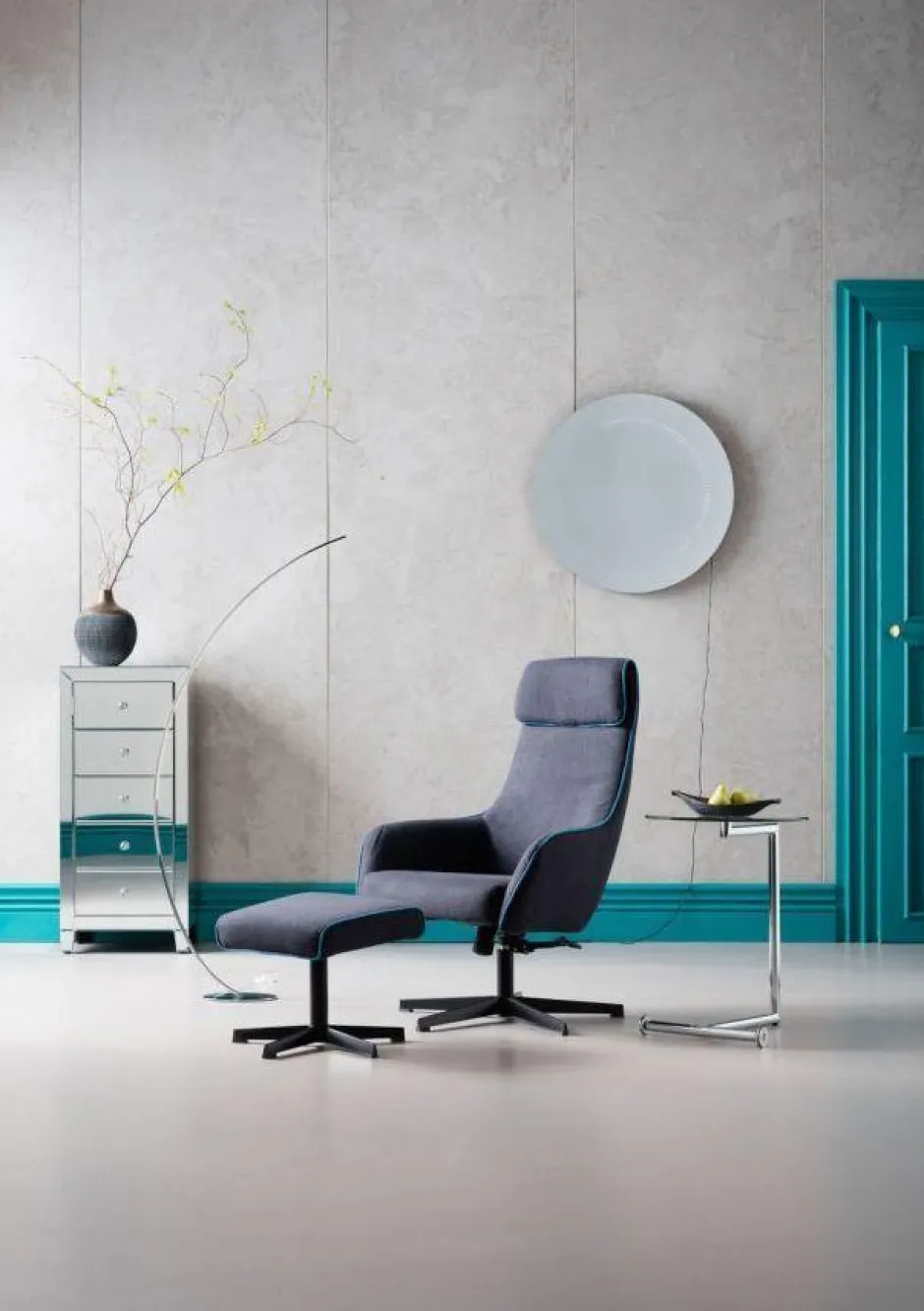 Komoda Lustrzana Blat Lustro Srebrna Z Szufladami 49x41 Cm*KARE Design Discount