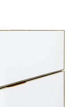 Komoda Lustrzana Z 5 Szufladami Nogi Złote 65x114 Cm*KARE Design New
