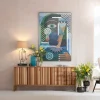 Komoda Naturalna Z Szufladami I Drzwiami 186 Cm Podstawa Złota*KARE Design Discount