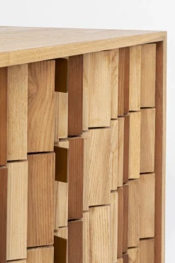 Komoda Naturalna Z Szufladami I Drzwiami 186 Cm Podstawa Złota*KARE Design Discount