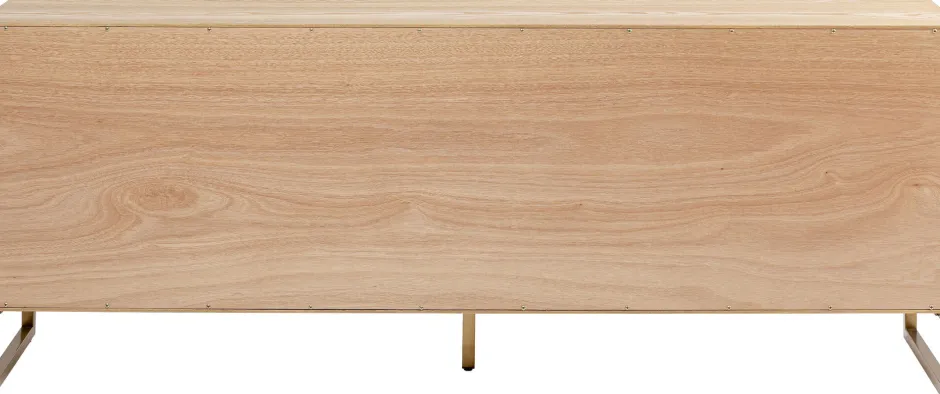 Komoda Naturalna Z Szufladami I Drzwiami 186 Cm Podstawa Złota*KARE Design Discount