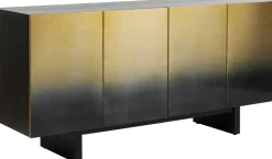 Komoda Nowoczesna 4-drzwiowa Do Salonu Front Czarno-złoty 160x78 Cm*KARE Design Hot