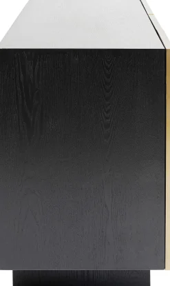Komoda Nowoczesna 4-drzwiowa Do Salonu Front Czarno-złoty 160x78 Cm*KARE Design Hot