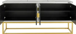 Komoda Queen 162x77 Cm Lustrzana - Podstawa Złota*KARE Design Clearance