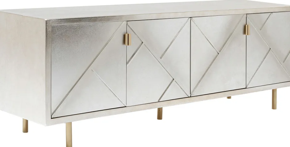 Komoda Venice Triangle 180x64 Cm Srebrno Złota*KARE Design