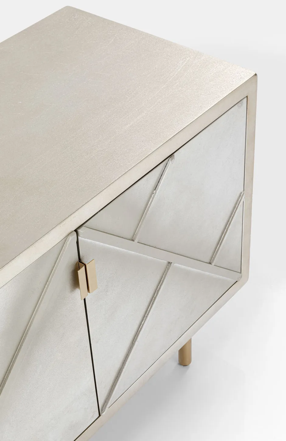 Komoda Venice Triangle 180x64 Cm Srebrno Złota*KARE Design
