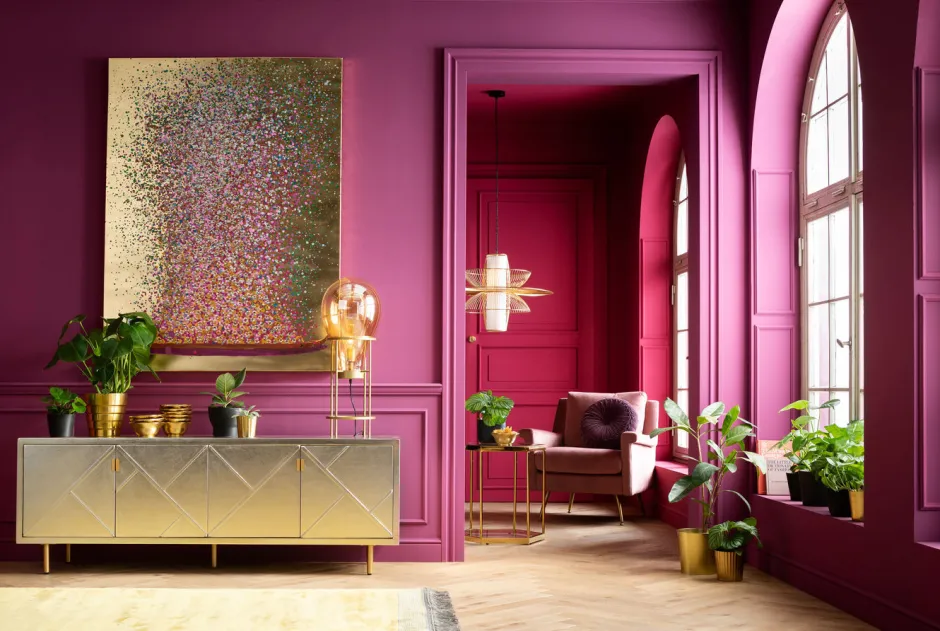 Komoda Venice Triangle 180x64 Cm Srebrno Złota*KARE Design