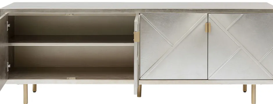 Komoda Venice Triangle 180x64 Cm Srebrno Złota*KARE Design