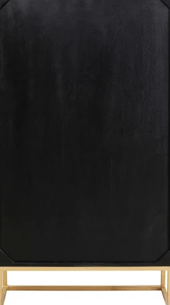 Komoda Wysoka Drewniana Boho Czarno-brązowa 76x140 Cm*KARE Design Best