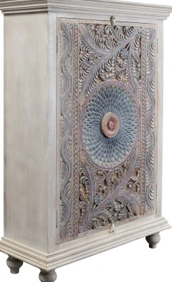 Komoda Wysoka 2-drzwiowa Z Drewna Mango Front Kolorowy 95x140 Cm*KARE Design Sale