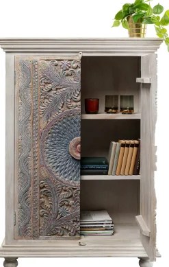 Komoda Wysoka 2-drzwiowa Z Drewna Mango Front Kolorowy 95x140 Cm*KARE Design Sale