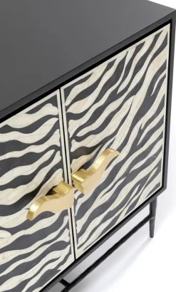 Komoda Zebra 160x80 Cm Czarno-kremowa*KARE Design Best