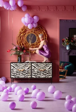 Komoda Zebra 160x80 Cm Czarno-kremowa*KARE Design Best