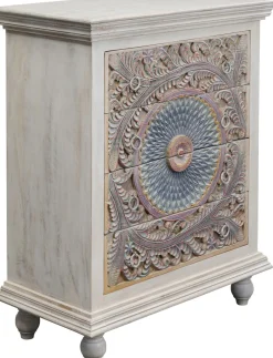 Komoda Z 4 Szufladami Z Drewna Mango Front Kolorowy 90x110 Cm*KARE Design Online