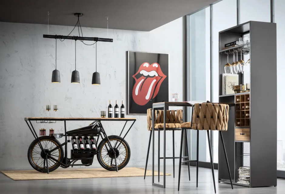 Konsola - Barek Motorbike 180x43 Cm Czarna*KARE Design Sale