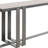 Konsola Do Przedpokoju Blat Fornirowany Orzech Nogi Stalowe 150x45 Cm*KARE Design Discount