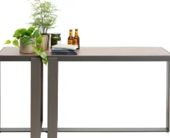 Konsola Do Przedpokoju Blat Fornirowany Orzech Nogi Stalowe 150x45 Cm*KARE Design Discount
