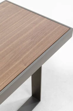 Konsola Do Przedpokoju Blat Fornirowany Orzech Nogi Stalowe 150x45 Cm*KARE Design Discount