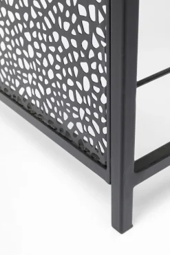 Konsola Do Przedpokoju Loft Czarna Stalowa Blat Lustrzany 120x33 Cm*KARE Design Outlet