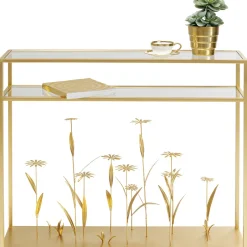 Konsola Flower Meadow 100x25 Cm Złota*KARE Design Discount