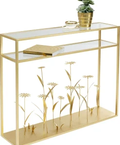 Konsola Flower Meadow 100x25 Cm Złota*KARE Design Discount