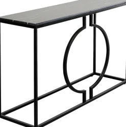 Konsola Miami Loft 120x35 Cm Czarna - Blat Marmur*KARE Design Discount