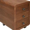 Kontenerek Na Kółkach Z Szufladami Fornirowany Orzech 40x54 Cm*KARE Design Outlet
