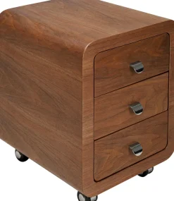 Kontenerek Na Kółkach Z Szufladami Fornirowany Orzech 40x54 Cm*KARE Design Outlet