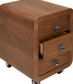 Kontenerek Na Kółkach Z Szufladami Fornirowany Orzech 40x54 Cm*KARE Design Outlet