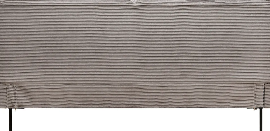 Łóżko Podwójne Z Zagłówkiem Szare Nogi Czarne 180x200 Cm*KARE Design Outlet