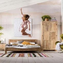 Łóżko Puro 180x200 Cm Drewniane*KARE Design Sale