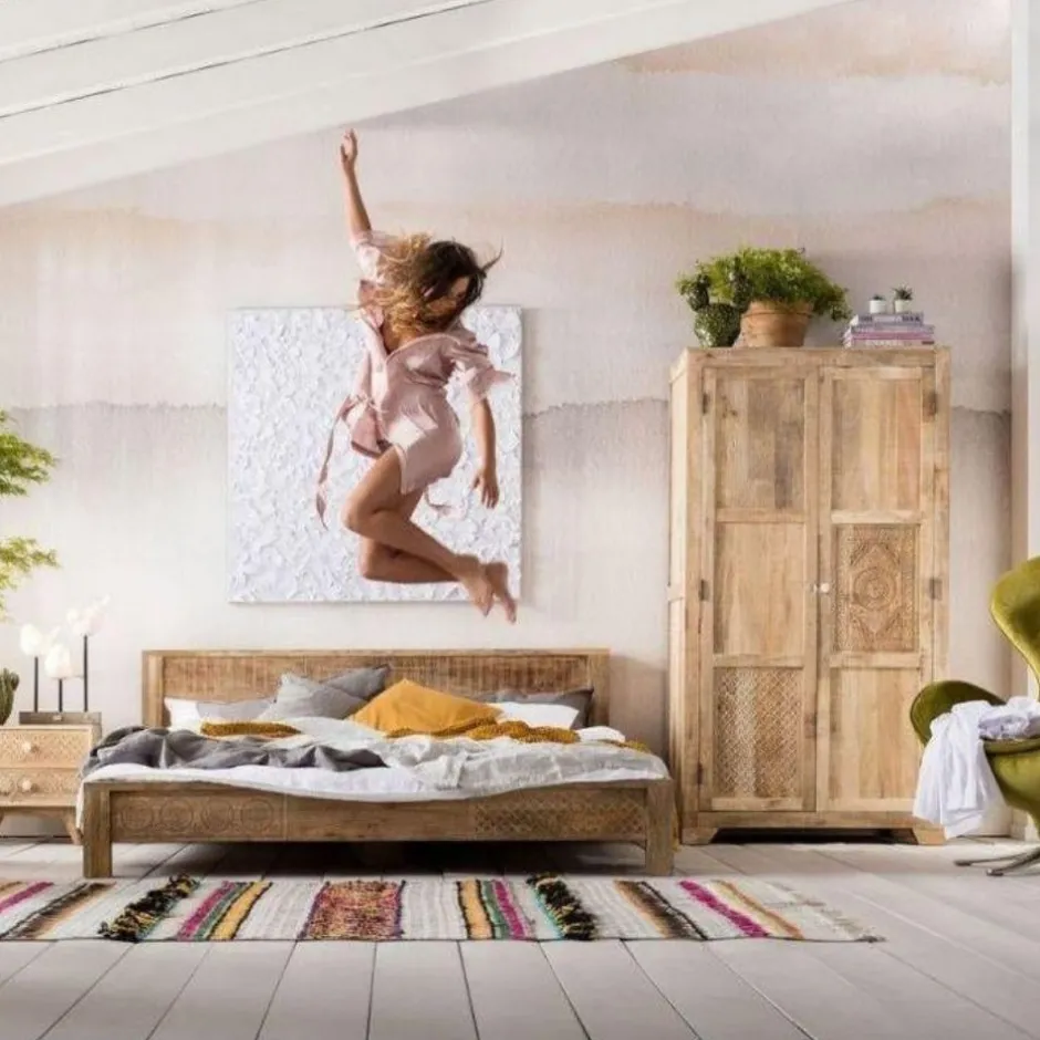 Łóżko Puro 180x200 Cm Drewniane*KARE Design Sale