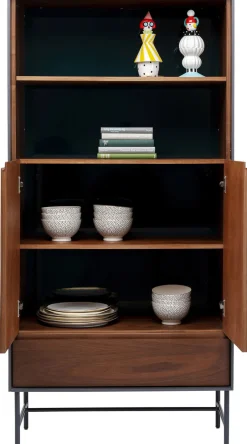 Kredens Selina 82x170 Cm Ciemnoszary - Front Brązowy*KARE Design New