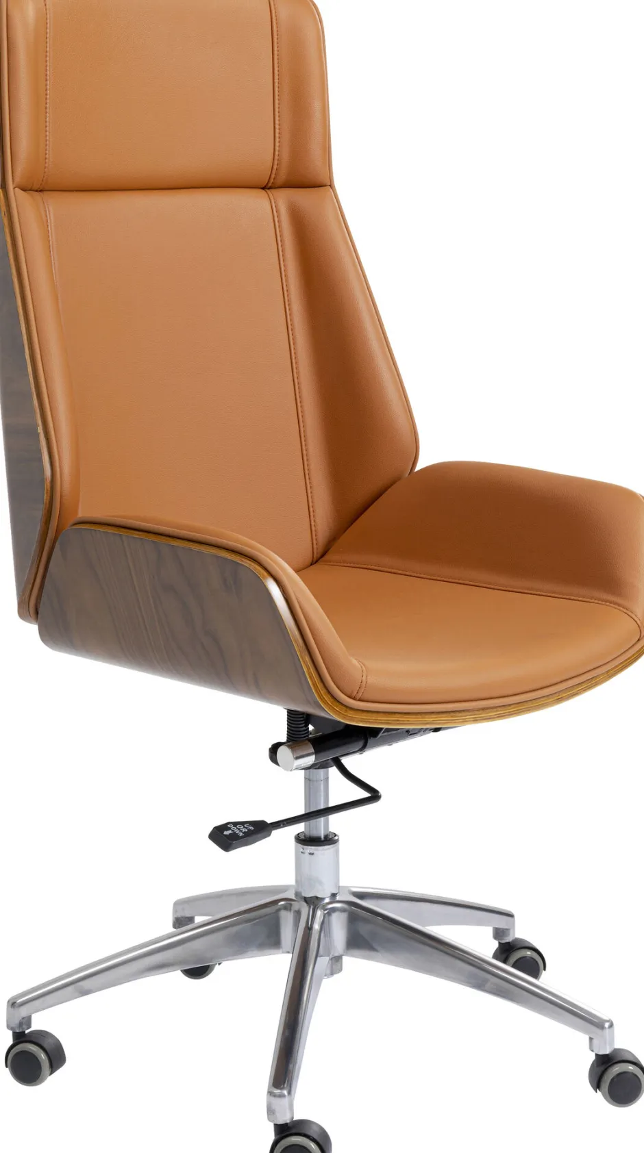 Krzesło Biurowe High Bossy 59x116-124 Cm Brązowe Ekoskóra*KARE Design New