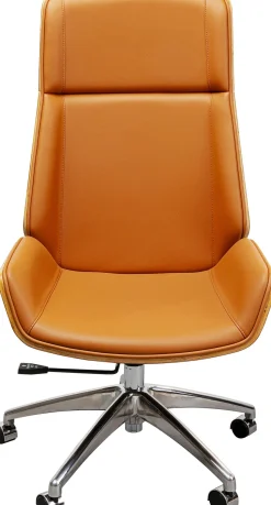 Krzesło Biurowe High Bossy 59x116-124 Cm Brązowe Ekoskóra*KARE Design New