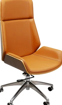 Krzesło Biurowe High Bossy 59x116-124 Cm Brązowe Ekoskóra*KARE Design New