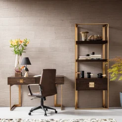 Krzesło Biurowe Labora 57x105 Cm Brązowe*KARE Design Best