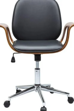 Krzesło Biurowe Patron 67x101 Cm Czarno-orzechowe Ekoskóra*KARE Design Best