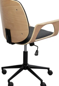 Krzesło Biurowe Z Podłokietnikami Szaro-naturalne Nogi Czarne 67x101 Cm*KARE Design