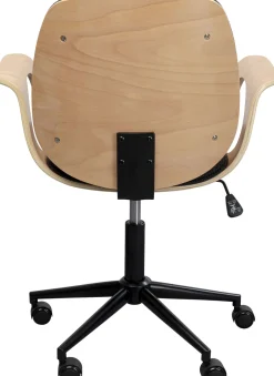 Krzesło Biurowe Z Podłokietnikami Szaro-naturalne Nogi Czarne 67x101 Cm*KARE Design