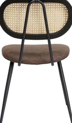 Krzesło Do Jadalni Brązowe Oparcie Naturalne Nogi Stalowe 47x81 Cm*KARE Design Hot