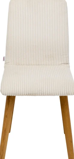 Krzesło Do Jadalni Tapicerka Kremowa Nogi Dębowe Olejowane 44x92 Cm*KARE Design Sale