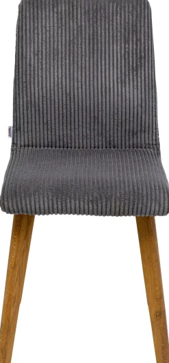 Krzesło Do Jadalni Tapicerka Szara Nogi Dębowe Olejowane 44x92 Cm*KARE Design Best